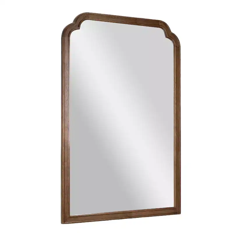 Wall Mirror with Solid Wood Frame and Silver Backed Glass, for Entryways, Dining Rooms & More