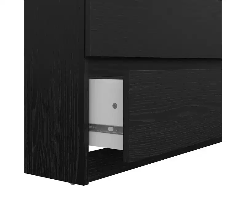 HomeStock 5.43 in.H Particle Board Vertical Dressers with 5 - Drawers in Black Finish