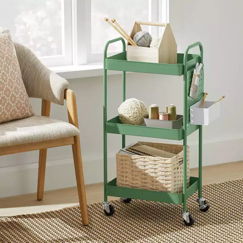 3 Tier Pegboard Cart