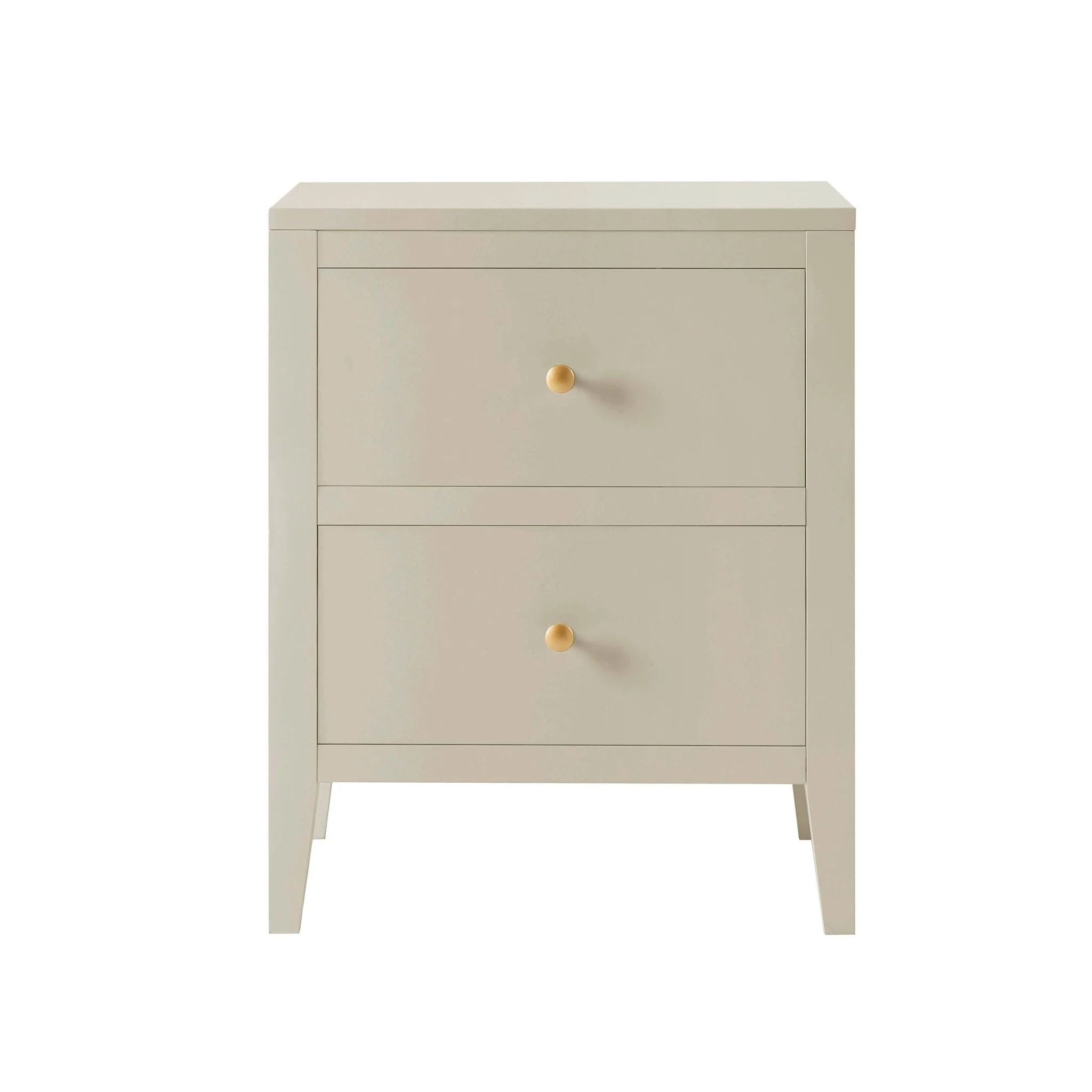 2 Drawer Bedside Table - Cream