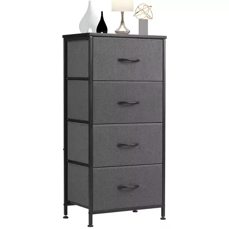 Wood Top Metal Dresser: 7 Drawers
