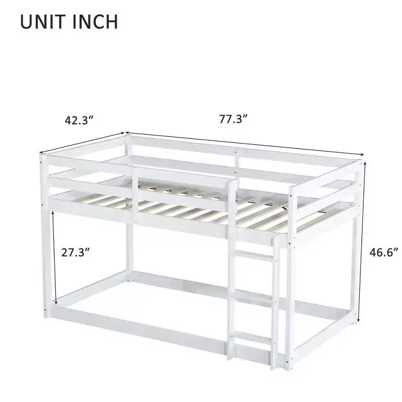 MAYEERTY Full Bed Frame Noise-Free Design No Box Spring Needed Solid Pine Wood