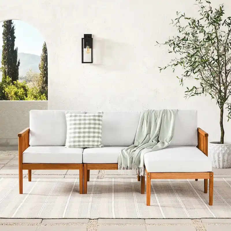 Middlebrook Solid Wood Spindle Sofa-Chaise