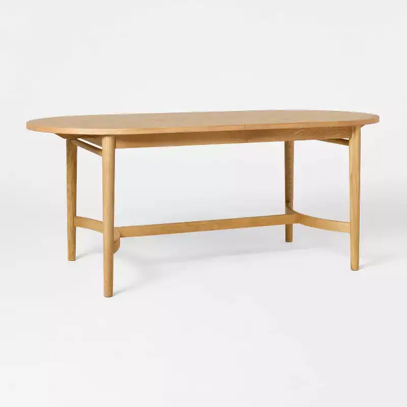 Cardamine Racetrack Dining Table Natural Wood - Threshold™ designed with Studio McGee