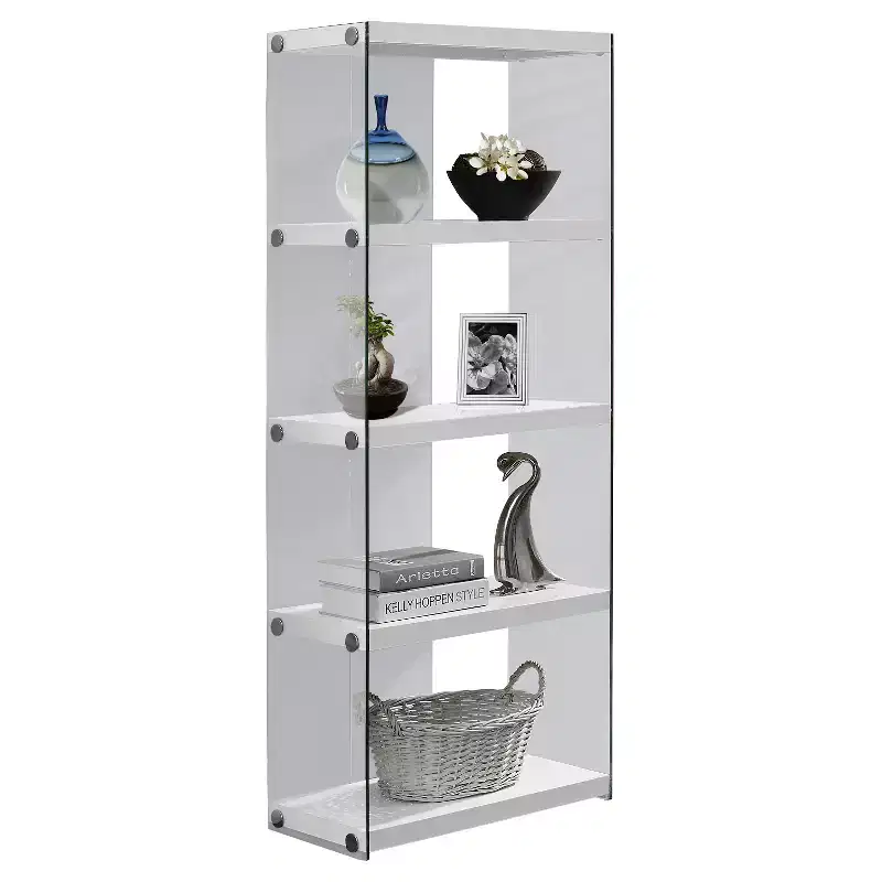 Hollow Core/Tempered Glass Bookcase - EveryRoom
