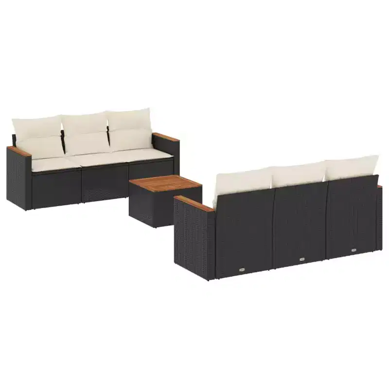 vidaXL Garden Sofa Set PE rattan Medium Adjustable Feet