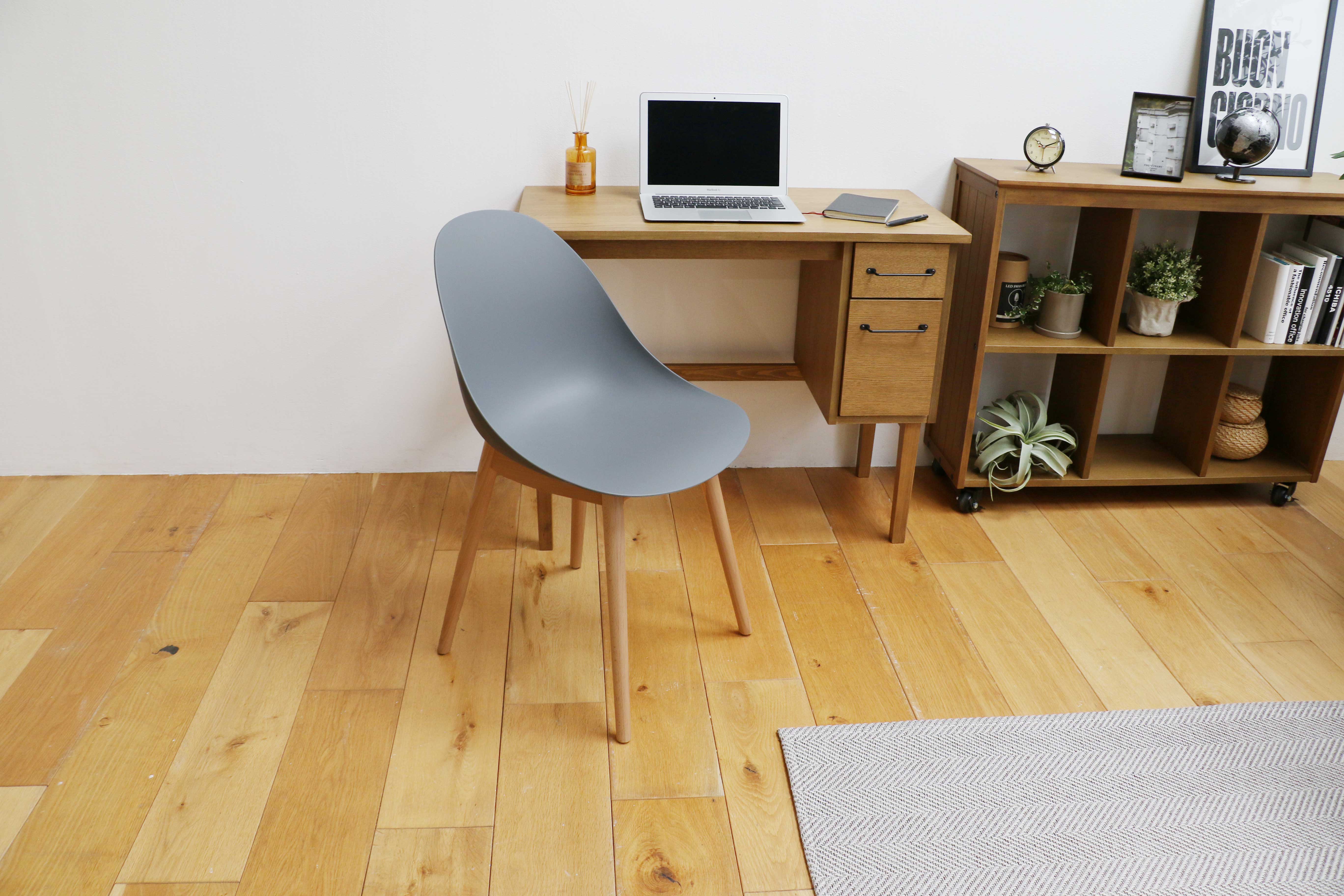 Gray Wood Side Chair