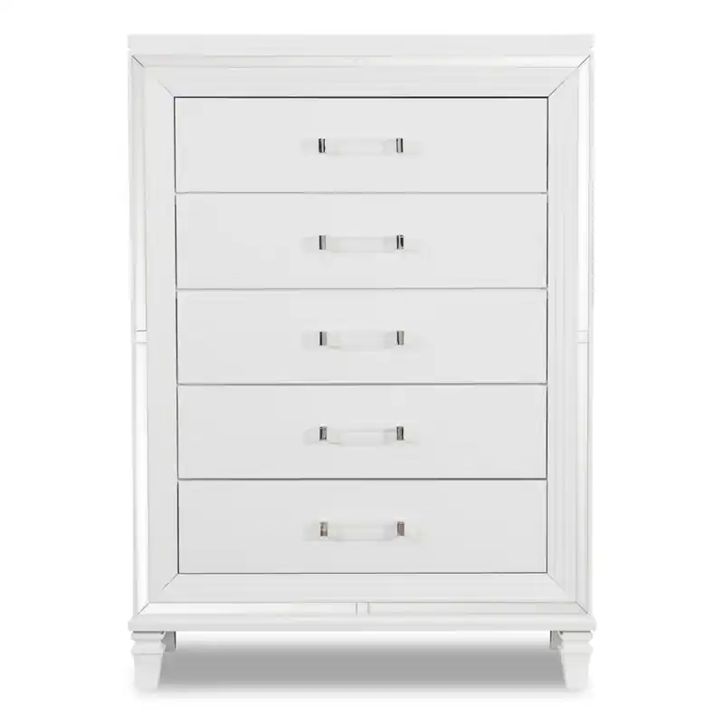 Bedroom Chest of Drawers, 5-Drawer, 38W x 54.3H, Glam