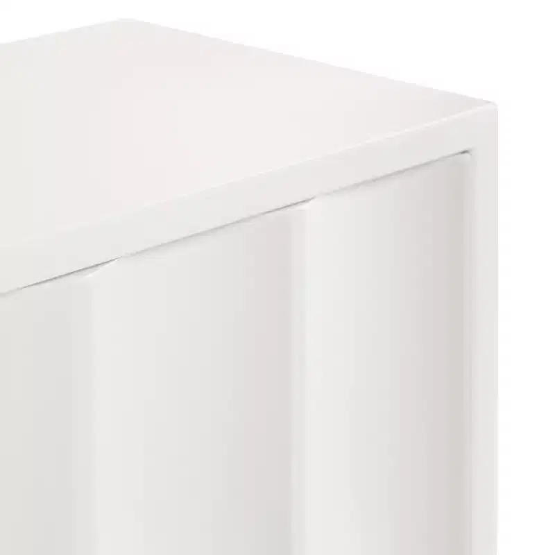 Kate & Laurel All Things Decor 30x10x14 Sartell Scallop Wall Cabinet White