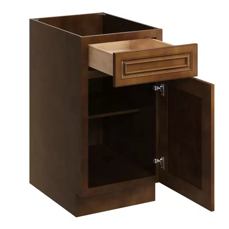 CASAINC 18 in. W x 34.5 in. H x 24 in. D Base Kitchen Cabinet with Drawer  Plywood Frame Soft-Close - Full Overlay RTA
