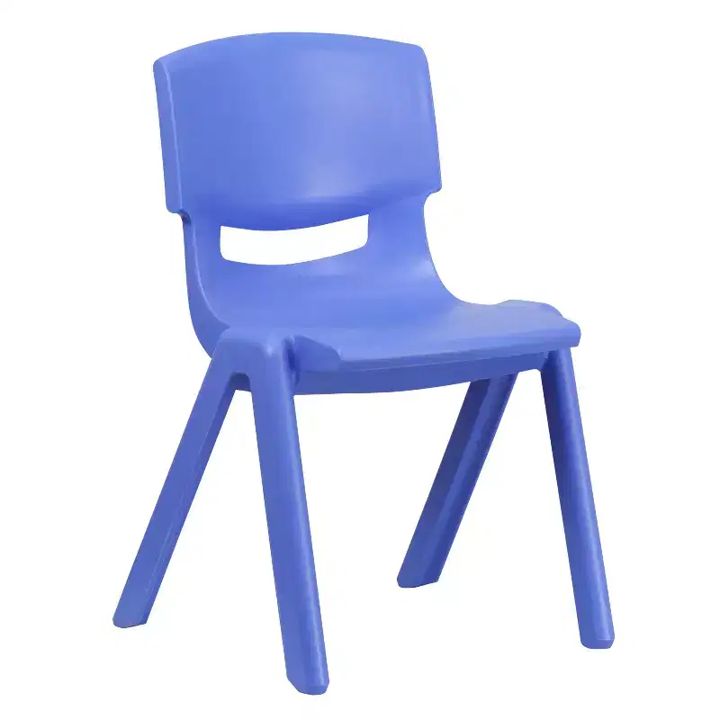 Emma and Oliver 5 Pack Plastic Stackable School Chair with 15.5'' Seat Height