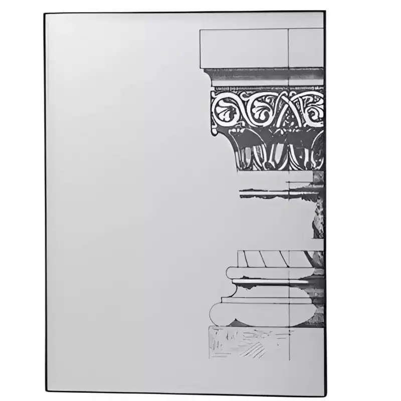 HomeRoots Set of Six Decorative Antiqued Glass Black Metal Framed Mirror Set