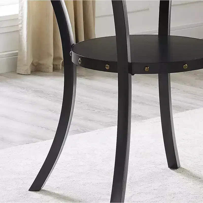 Wood & Metal Counter Height Round Dining Table 48'' Diameter