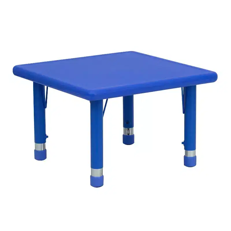 Emma and Oliver 24 Square Plastic Height Adjustable Activity Table