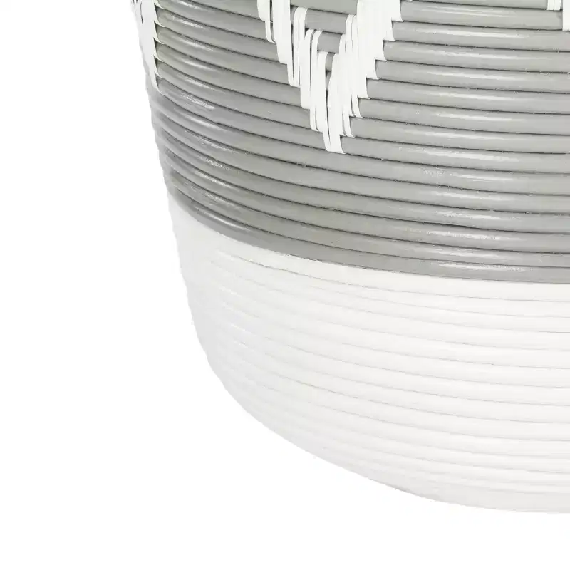 Reina Laundry Basket - HAC6004 - Grey/White - Safavieh