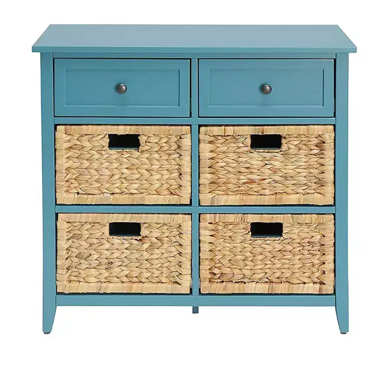 Royal Hampton Console Table With 6 Drawers, Blue