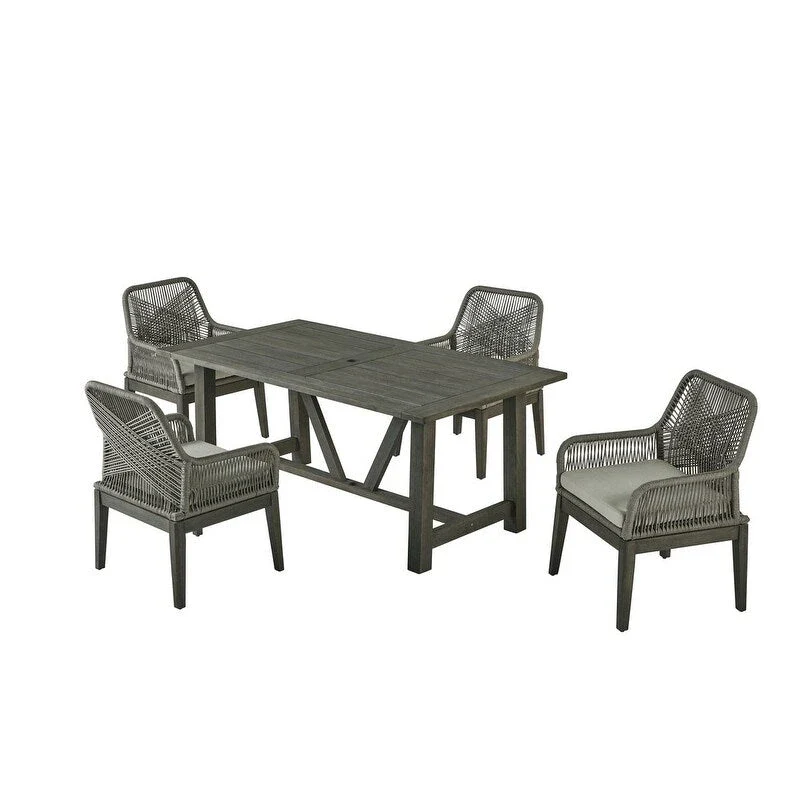 Best Quality Furniture Wood Patio Sets with Umbrella Hole