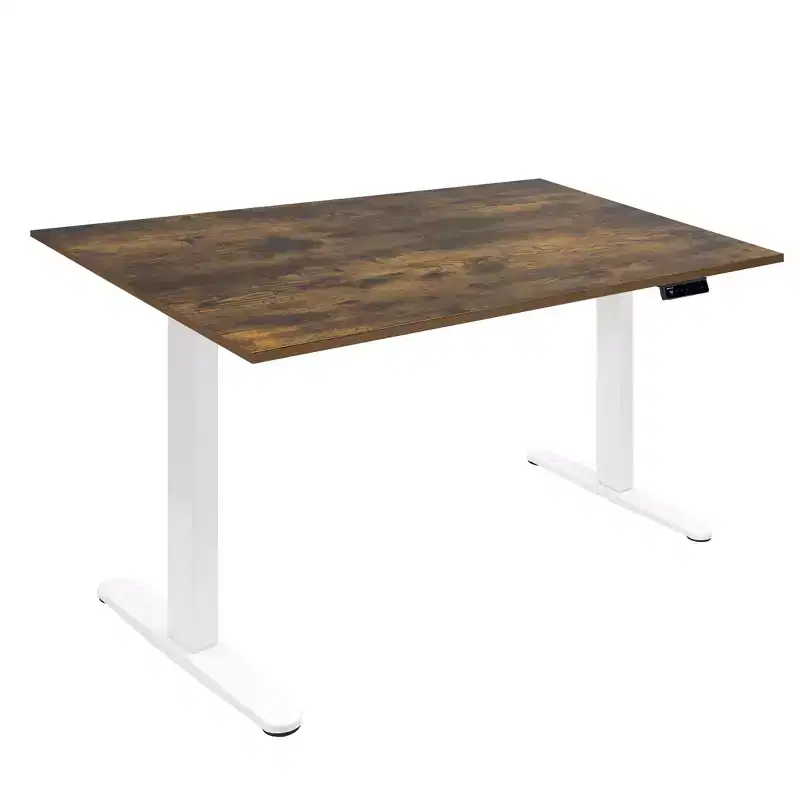 Mount-It! Electric Sit-Stand Desk with Tabletop - White/Oak
