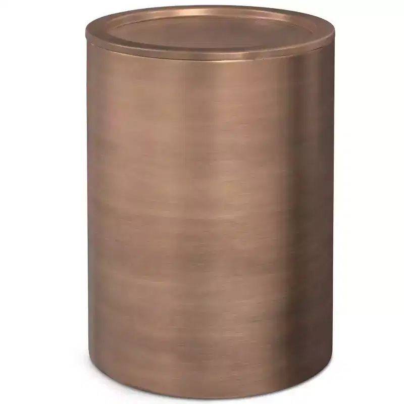 Ledger Metal Side Table Antique - WyndenHall