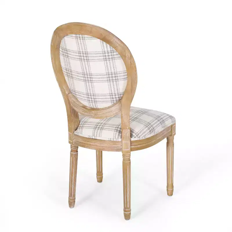 GDFStudio Newman Traditional Upholstered Rubberwood Dining Chairs (Set of 4)
