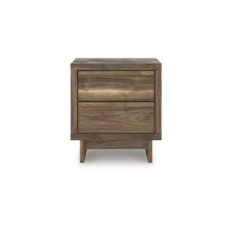 Signature Design by Ashley Zadilyn Two Drawer Night Stand with Wireless Charging, Brown