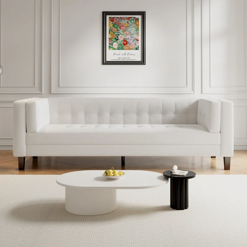 Viola Velvet Cushion 3-Seater Sofa Couch by Christopher Knight Home