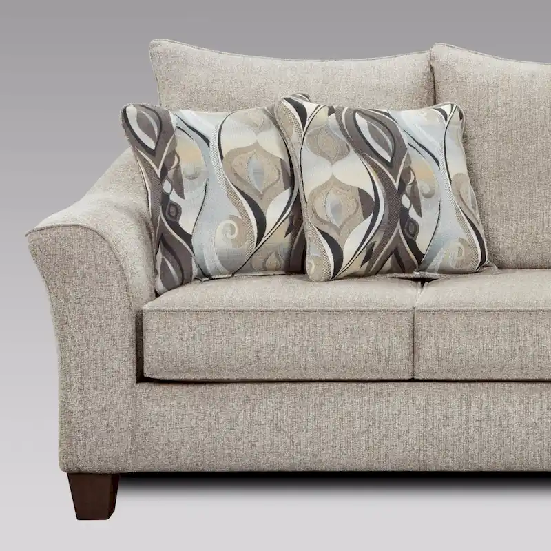 Camero Fabric Pillowback Sofa
