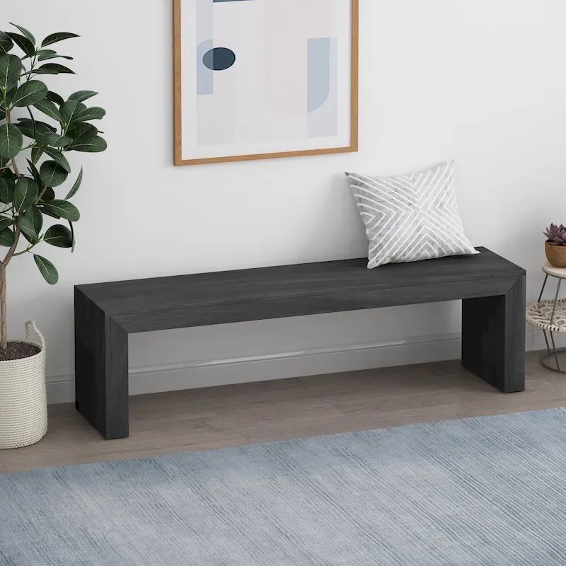 Pannell Farmhouse Acacia Wood Dining Bench by Christopher Knight Home