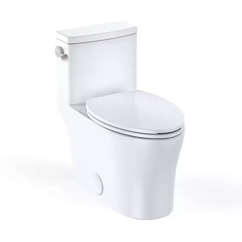 Dual Elongated Commercial Toilet. 16 Comfort Height w/ Soft Close Seat. White