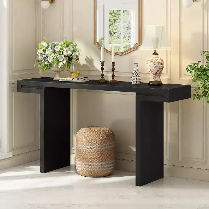 60 Modern Rectangular Console Table, Large Entryway Table, Stylish Sofa Table for Living Room, Entryway, or Hallway-Panipeachy