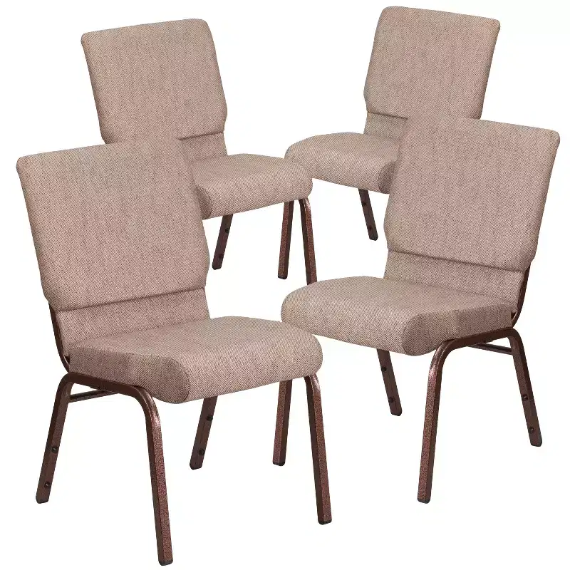 Emma and Oliver 4 Pack 18.5''W Stacking Church Chair