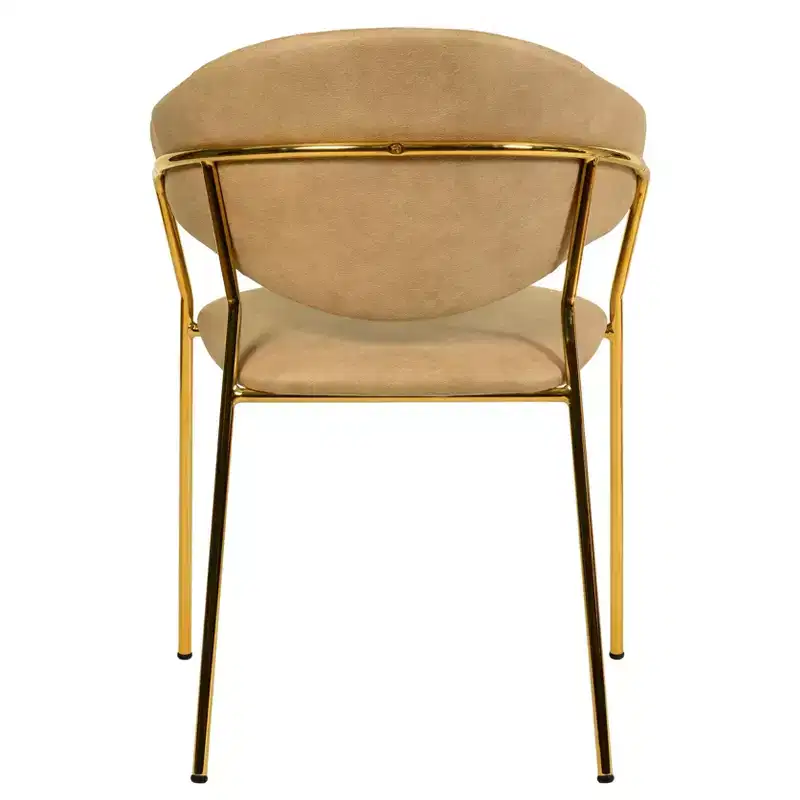 Upholstered Dining Chair Set of 2 Velvet Camelback Stainless Steel Legs 330 lbs