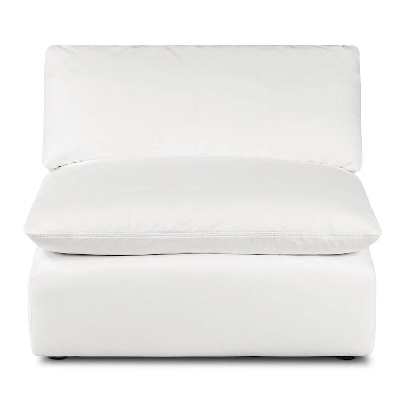 Poly and Bark 4-Seat Davos Modular L-Sectional in Cotton White