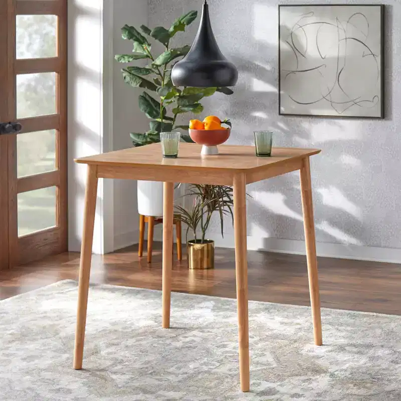 Counter Height Square Table Light Oak