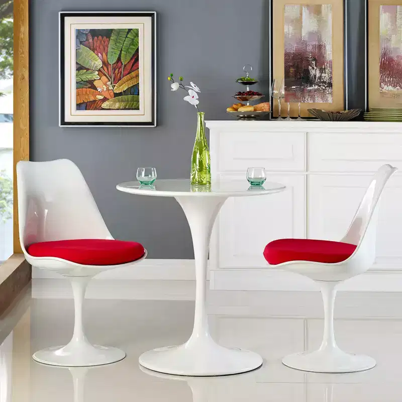 Round Wood Top Dining Table