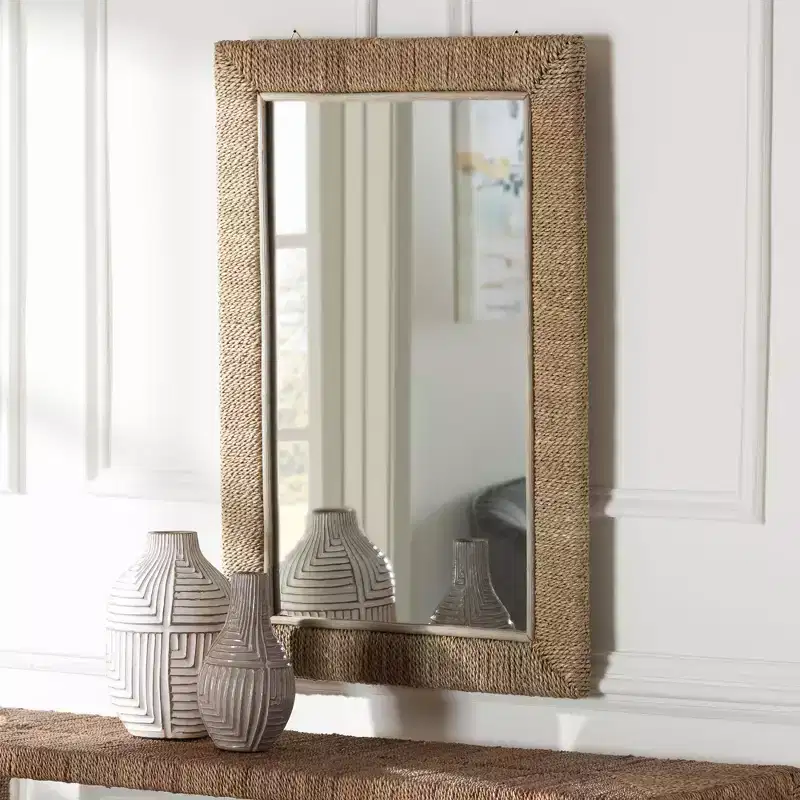 Natural Seagrass Rectangular Wall Mirror