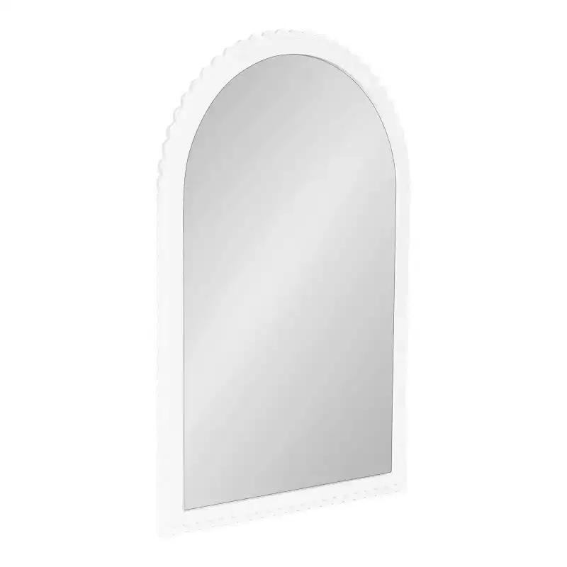 Wooden Arch Mirror, White, 20x30