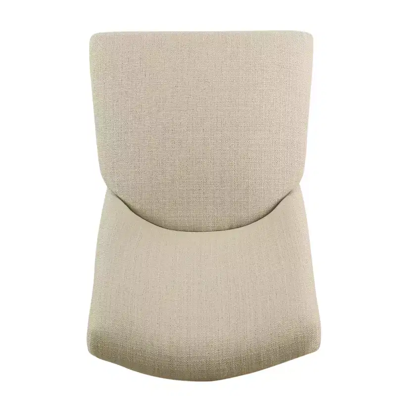 Marin Curved Back Dining Chair Stain Resistant Textured Linen - HomePop