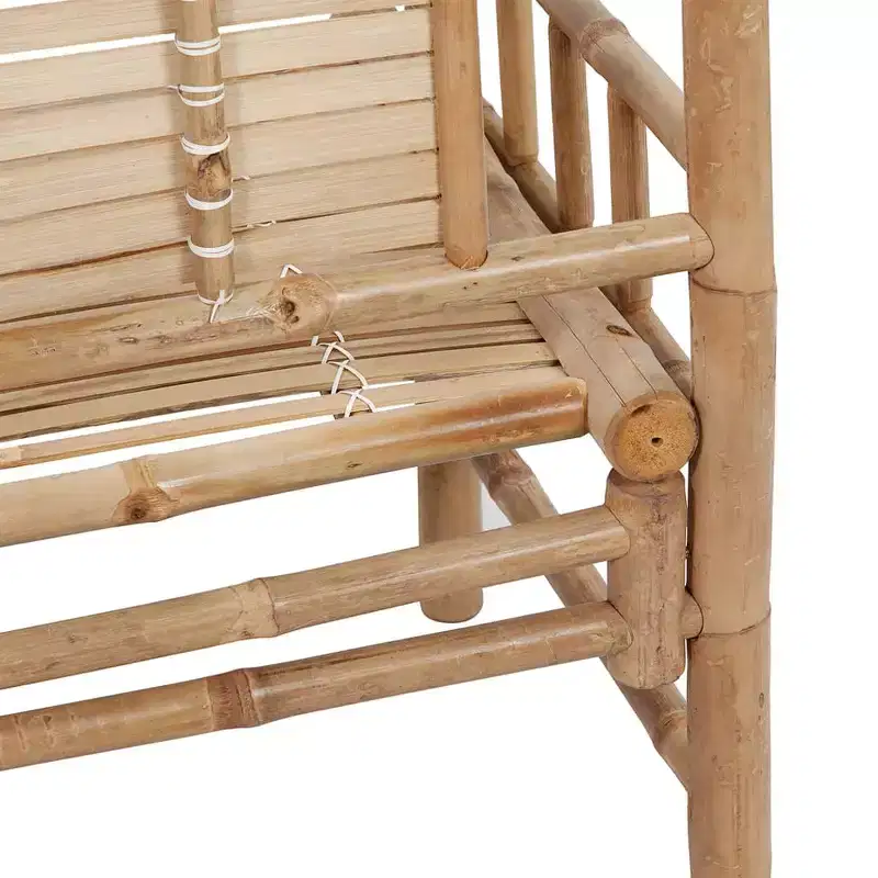 Garden Bench Bamboo Bamboo, Polyester Medium Garden Bench