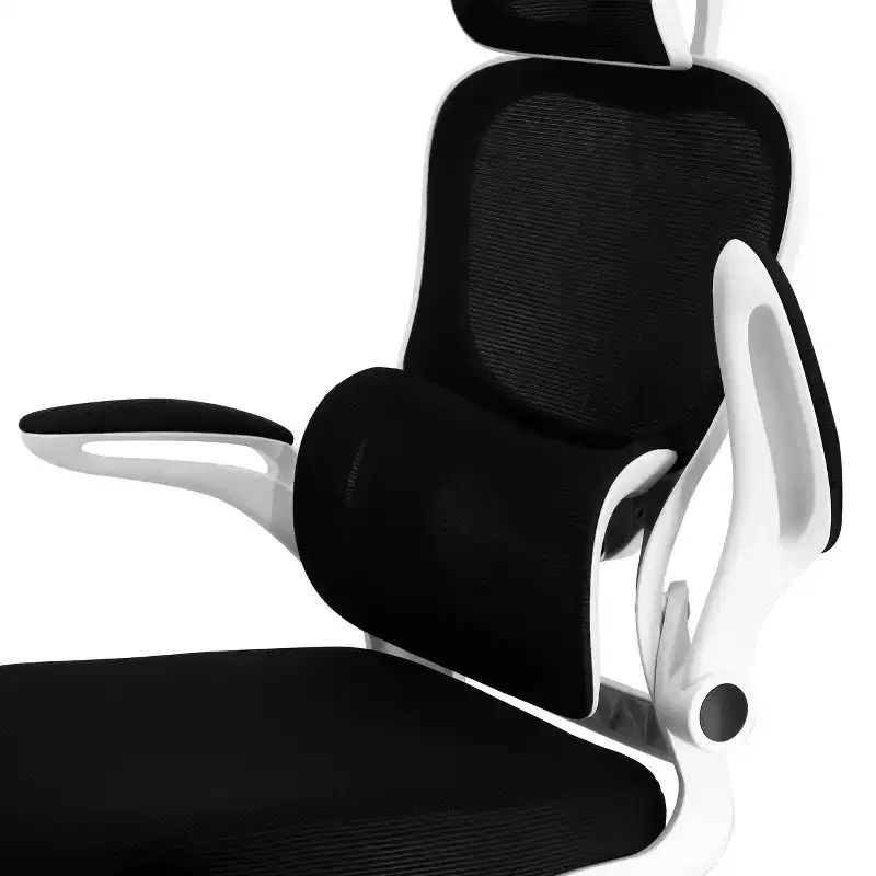 Elama High Back Adjustable Mesh and Fabric Office Chair with Metal Base and Adjustable Head Rest