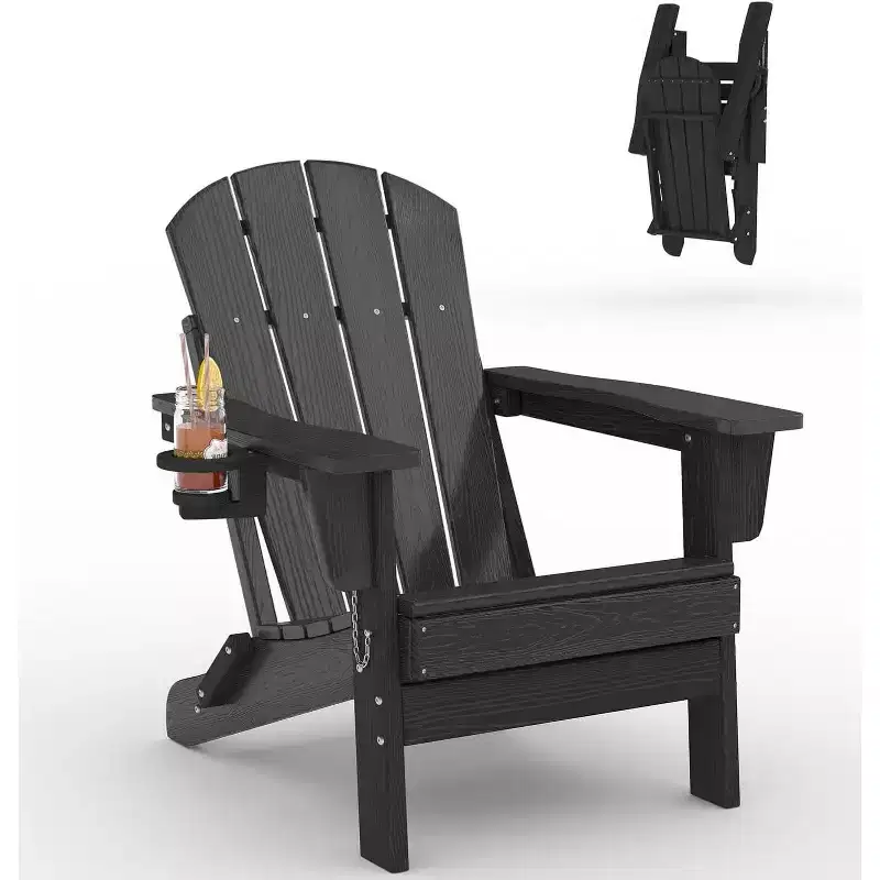 Folding Adirondack Chairs Patio Chairs Set Outdoor Adirondack Chair Weather Resistant Chair for Patio,Outside,Deck,Campfire Chairs