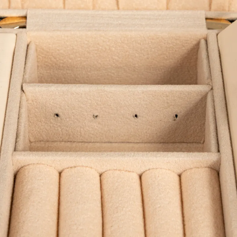 Fabric Travel Jewelry Organizer Box - 7.1L x 3.9W x 2.0H