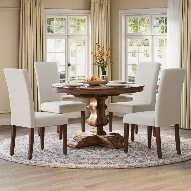 VASAGLE Dining Chairs, Set of 2 Chairs, Parsons Chairs, Thick Seat, Removable Fabric Cover, High Back, 22.8 x 18.9 x 39.4 Inches