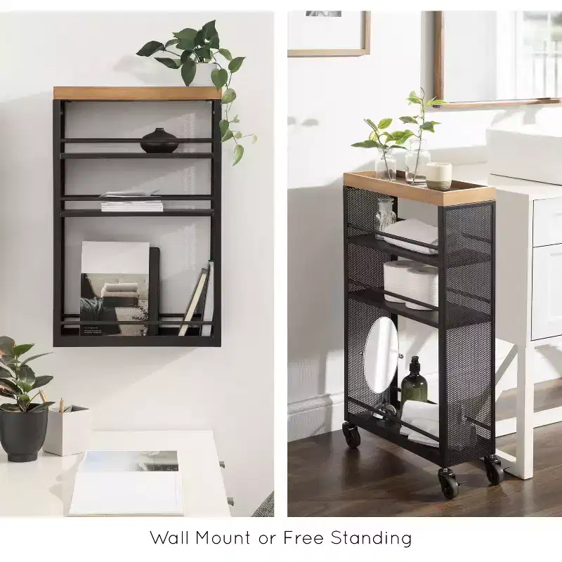Rectangle Metal Storage Cart, 18
