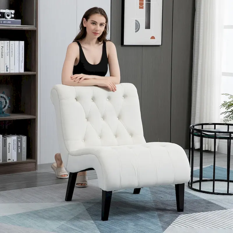 AVAWING Armless Accent Upholstered Lounge Chair