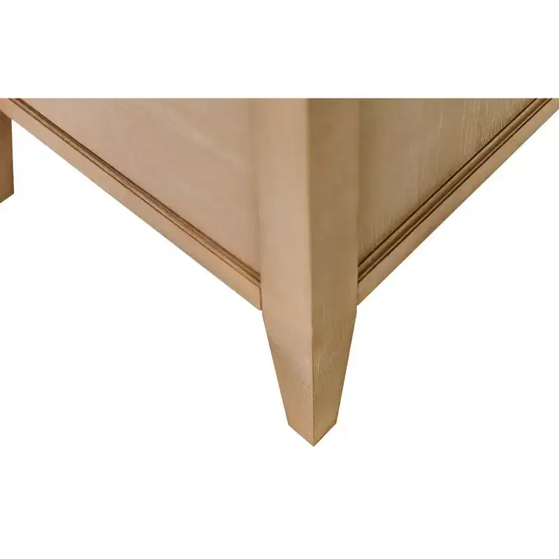 Modern Wood Credenza and Hutch Laurel Collection Light Brown - Martin Furniture: Wire Brushed, Arched Panels