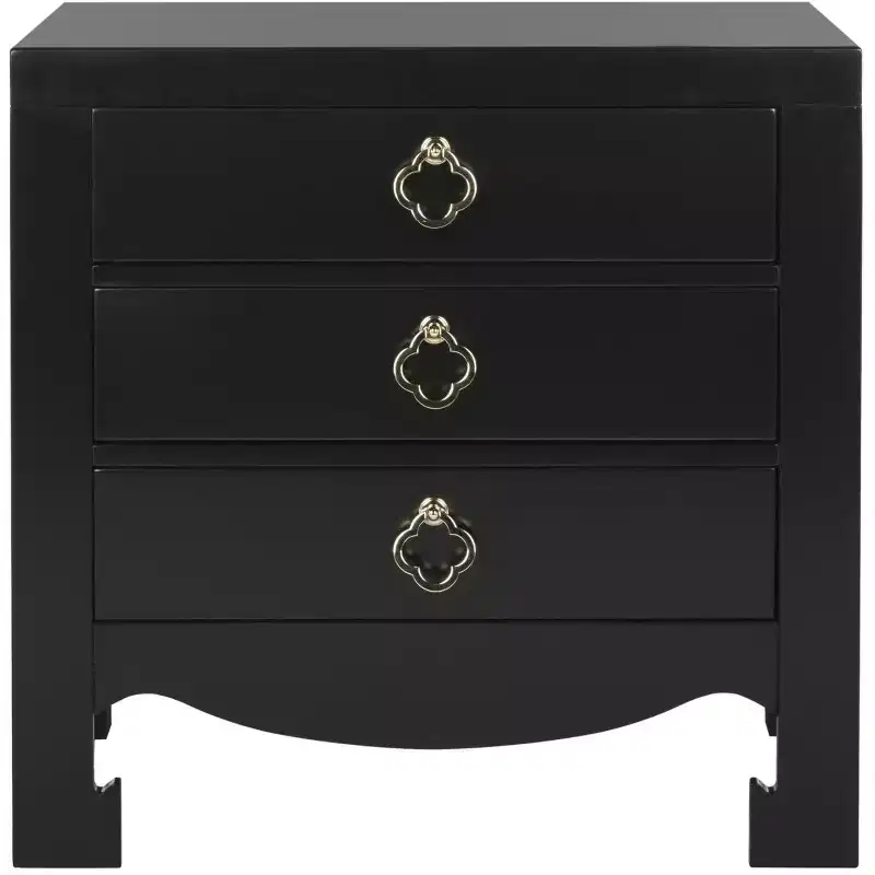 Nero 3 Drawer Nightstand - FOX6274 - Safavieh Couture