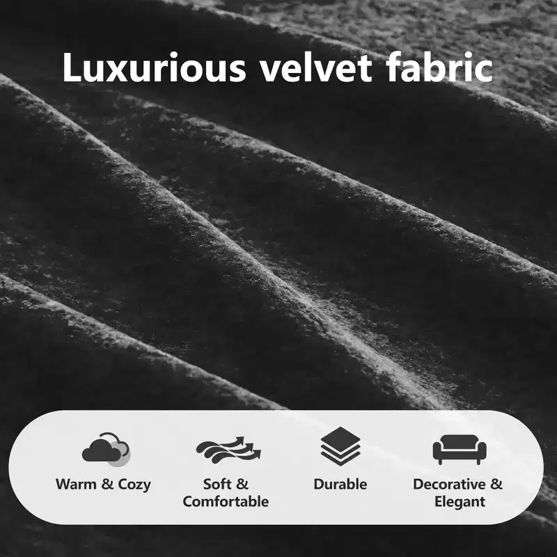Clihome 2-Seater Tufted Sofa Couches with boneless Sofa,Soft Velvet Fabric,Bottom Anti-Slip Design,32D High Density Sponge,Ergonomic Design Bottom