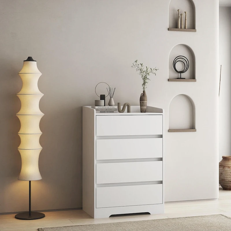 GEITIN Modern Wooden Dresser Cabinet with Sturdy Frame