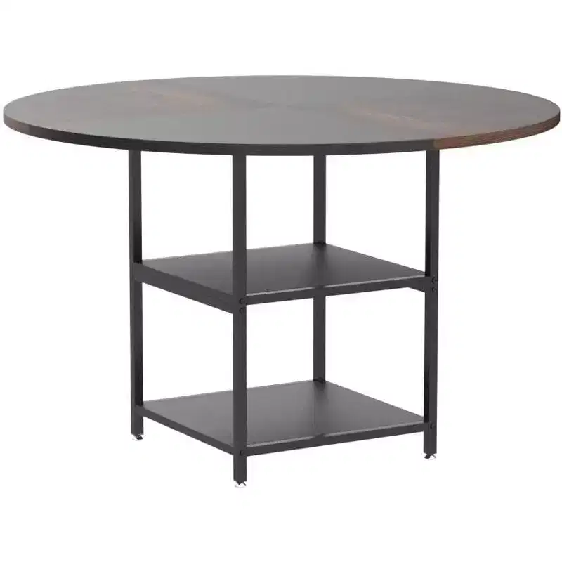 Lantine 47 Inches Round Dining Table for 4 People